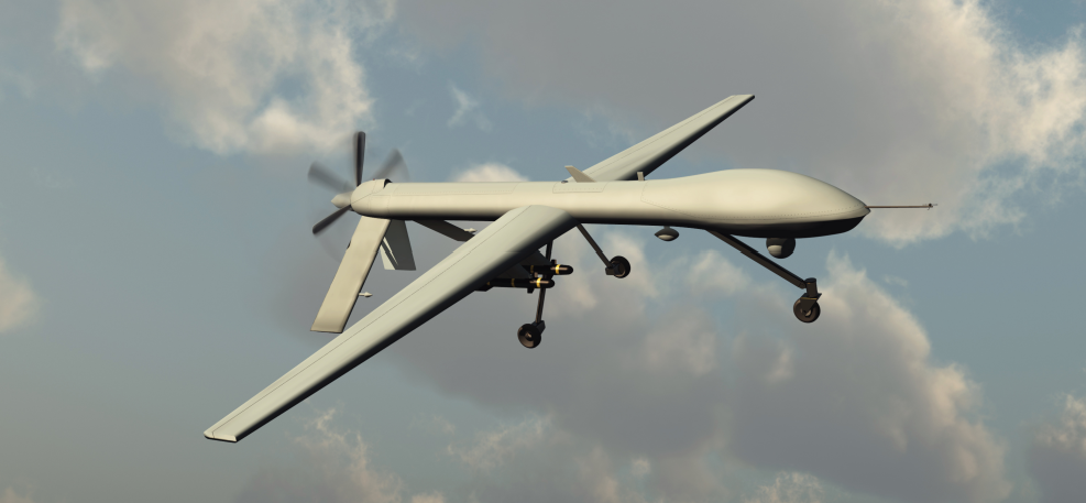 Drone plane in the sky