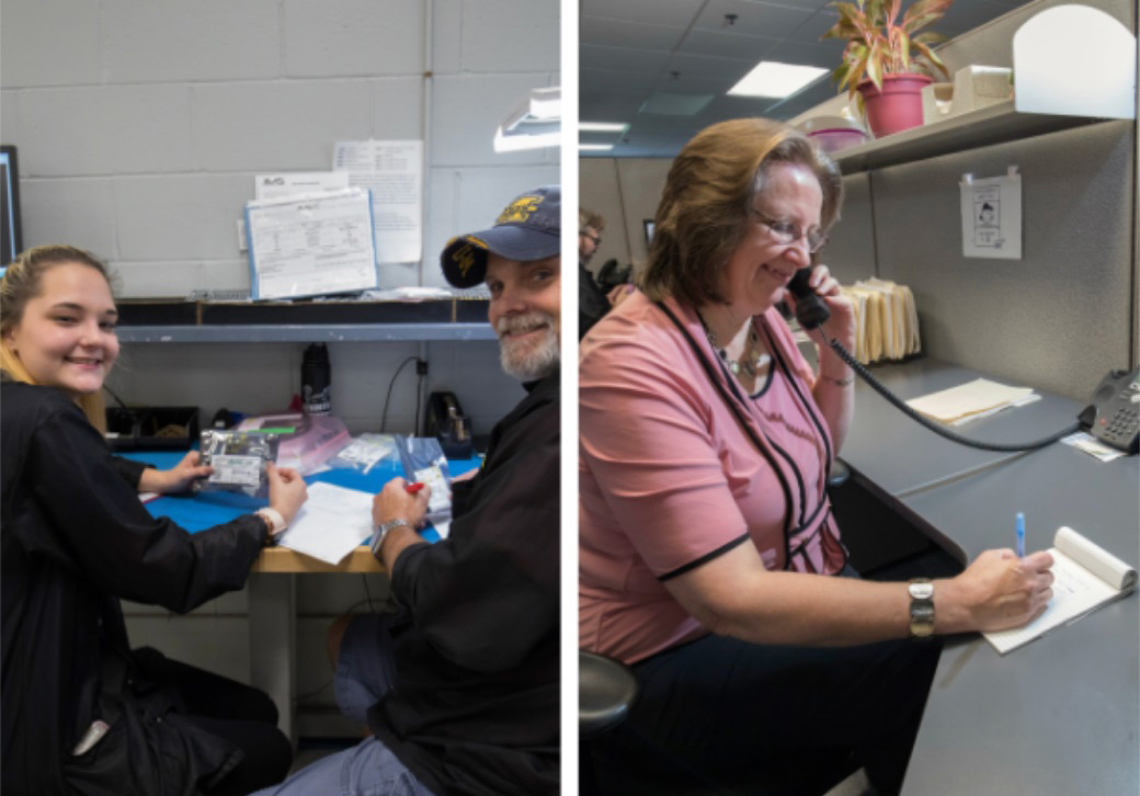 Office workers at ENE Systems